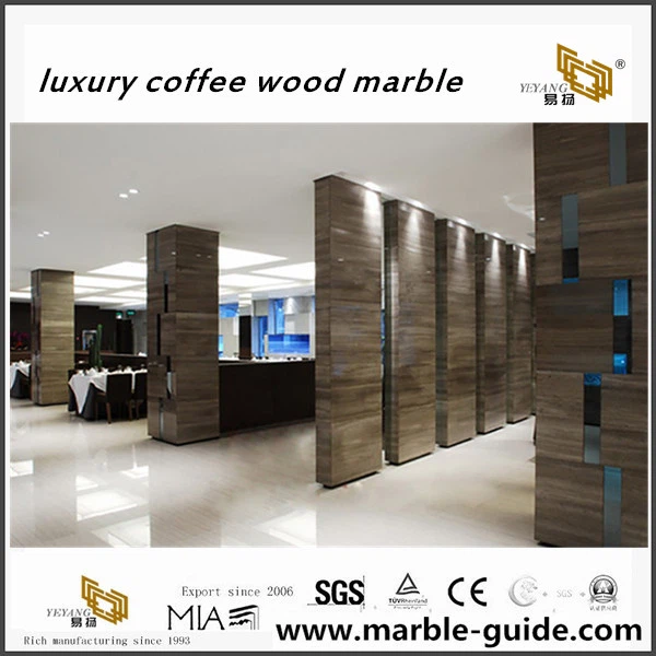 Luxury Coffee Wood Marble Slabs