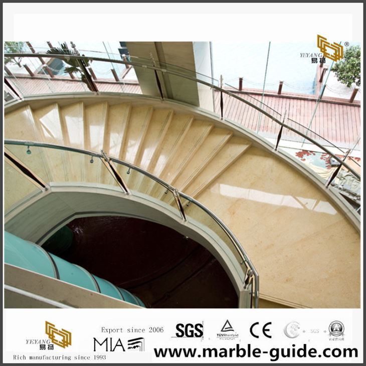 Luxury Sunny Yellow & Light Emperador Marble For Hotel Project