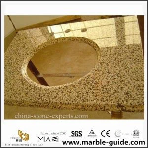 Chrysanthemum Yellow Granite Vanity Tops for Bathroom