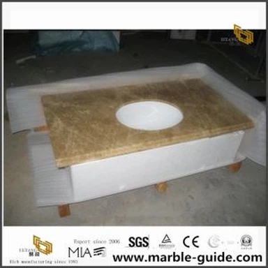 Light Emperador Marble Vanity Top