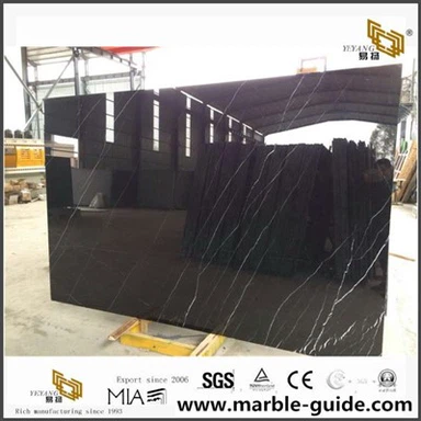 Chinese Nero Marquina Marble Polished Slabs,Tile for Home Decoration