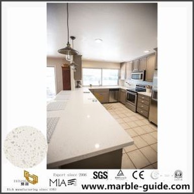 Prefab 72x36 Inch Quartz Countertops with Iced White