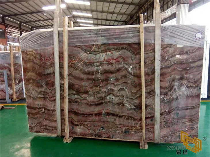 Red Wave Jade Marble Slab for Project