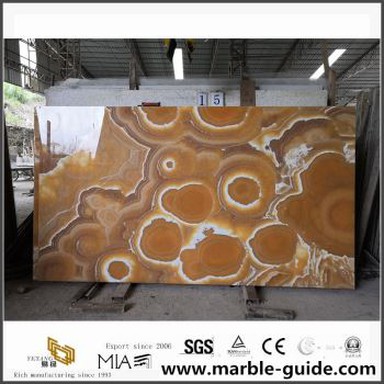 Orange Onyx Slabs for Villa Design