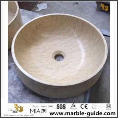 Sunny Yellow Marble Wash Basin