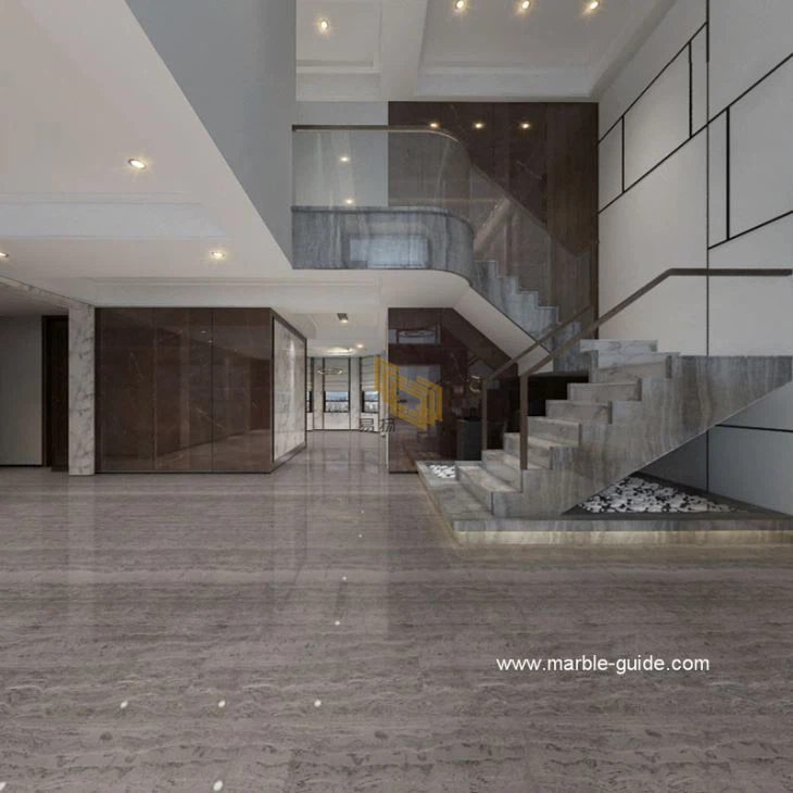 Wood Gray Marble Floor Tiles