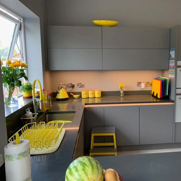 Grey Quartz Kitchen Countertops