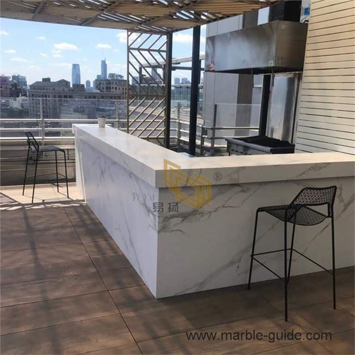 Polished Calacatta White Marble Countertops