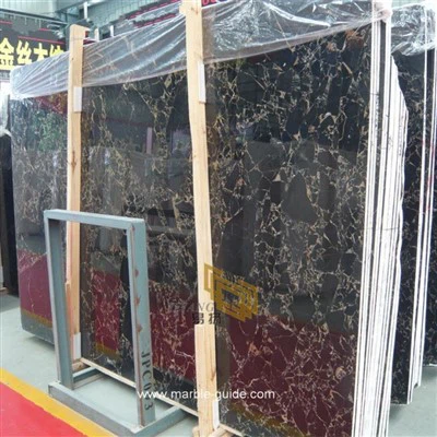 Athens Golden Portoro Marble Slabs