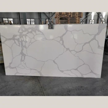 White Quartz Calacatta Stone Slabs Countertop For Kitchen Outlet