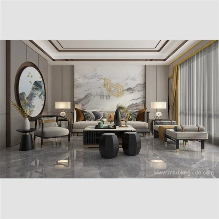 Armani Grey Sintered Stone Tiles Artificial Marble For Interio Floor