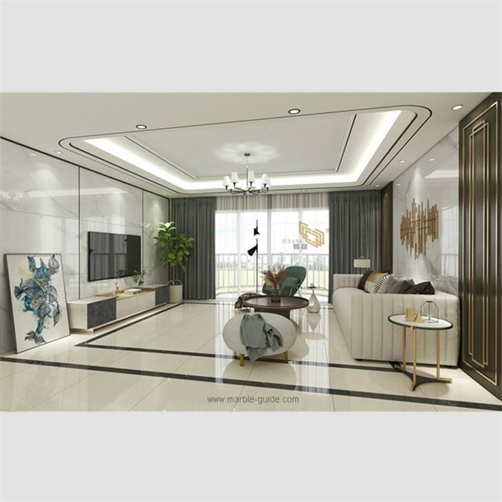 Artificial Beige Marble Sintered Stone For Interio Flooring