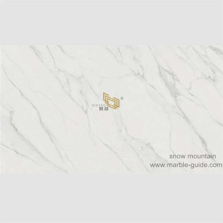 Honed Snow Mountain White Sintered Stone Slabs