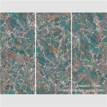 Shiny Polished Amazon Green Sintered Stone Slabs Supplier