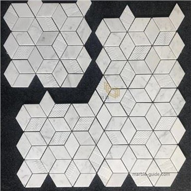 Rhombus Marble Mosaic Tile Supplies