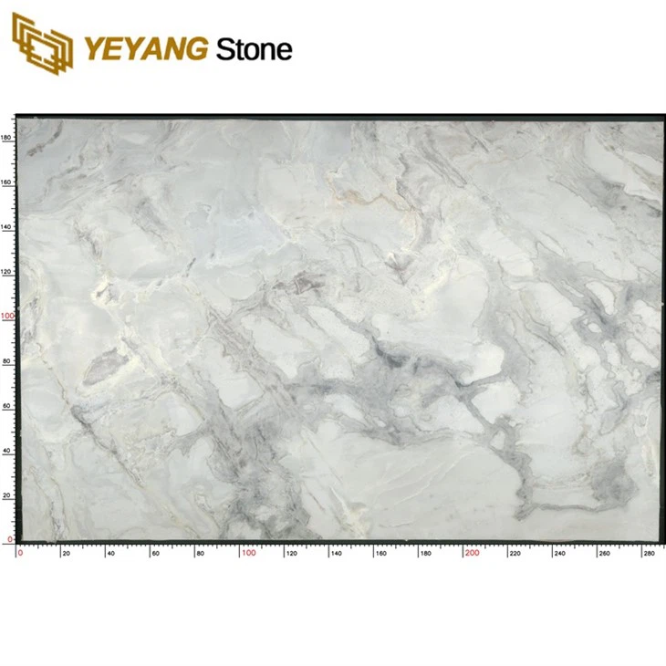 Luxury Stone Picasso White Quartzite Polished Slabs