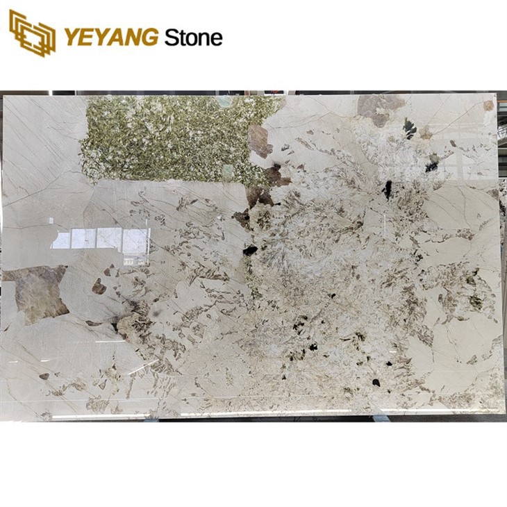 Pandora green quartzite luxury stone slab for sale