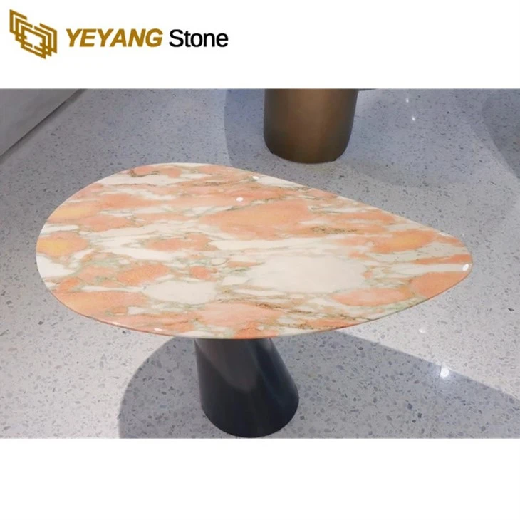 Rosa Norwegian Luxury Stone Slabs Red Marble Table Price