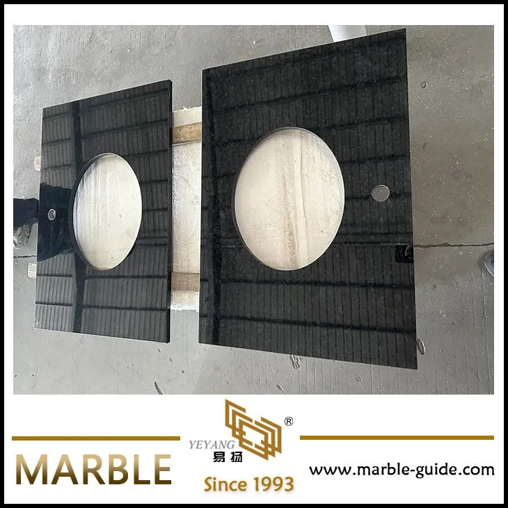 Angola-black-granite-vanity-top-polished